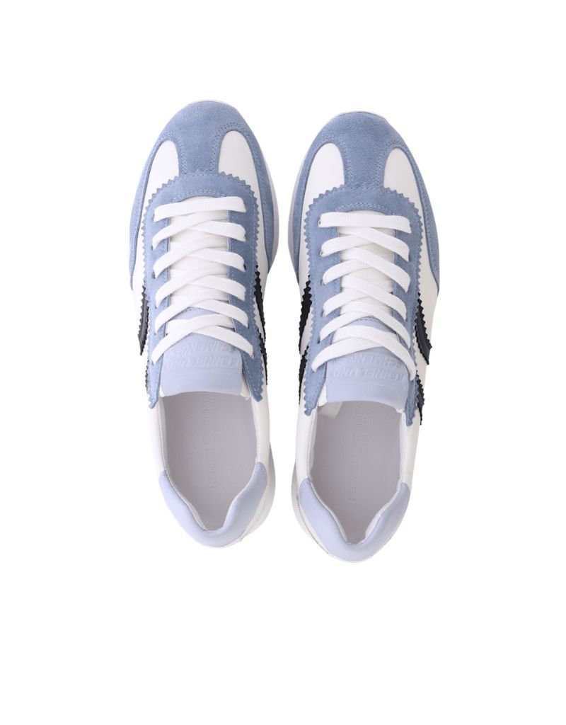 Mui Suede and Leather Sneaker Sky/Butter/Blue/Black