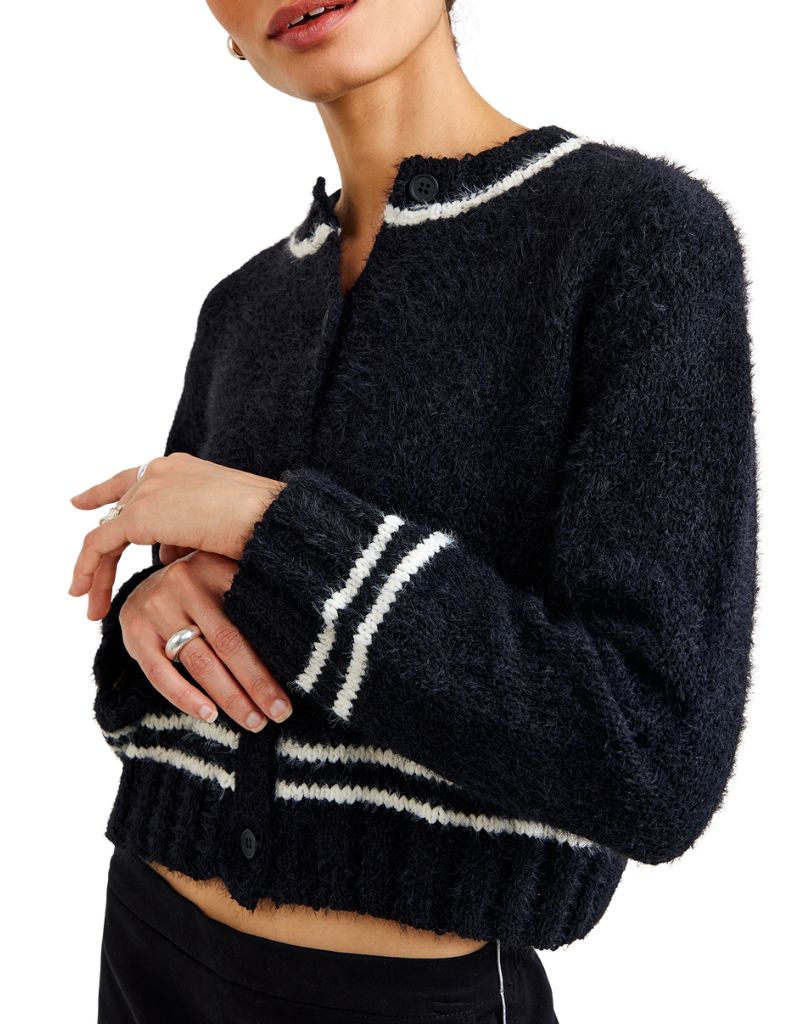 Constrast Stripe Cardigan