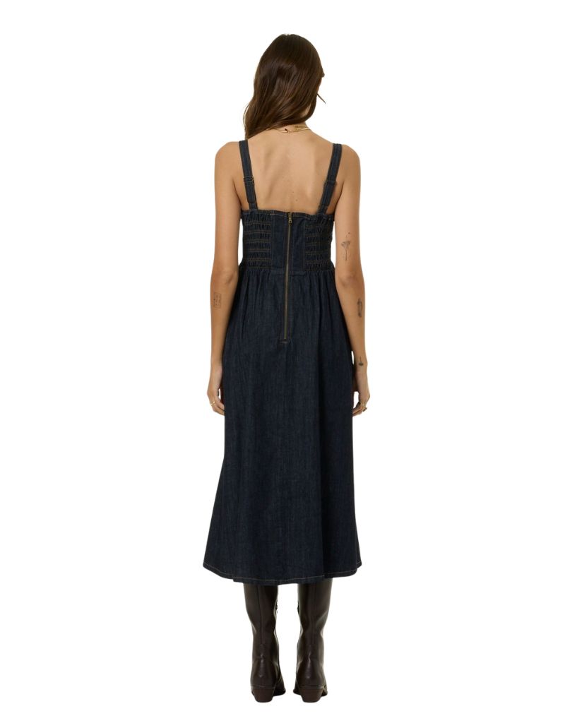 Devin Denim Dress Dark Indigo