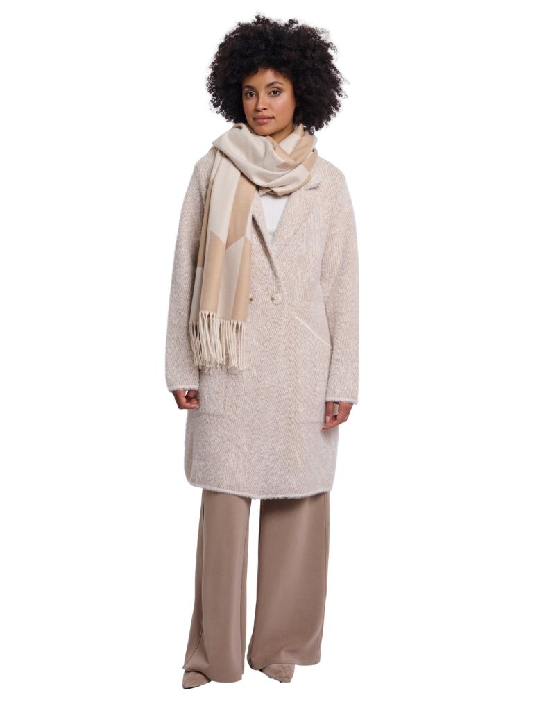 Esen Scarf with Dessin Birch Oat