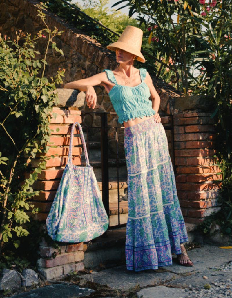 Marni Maxi Skirt Green Navy 3