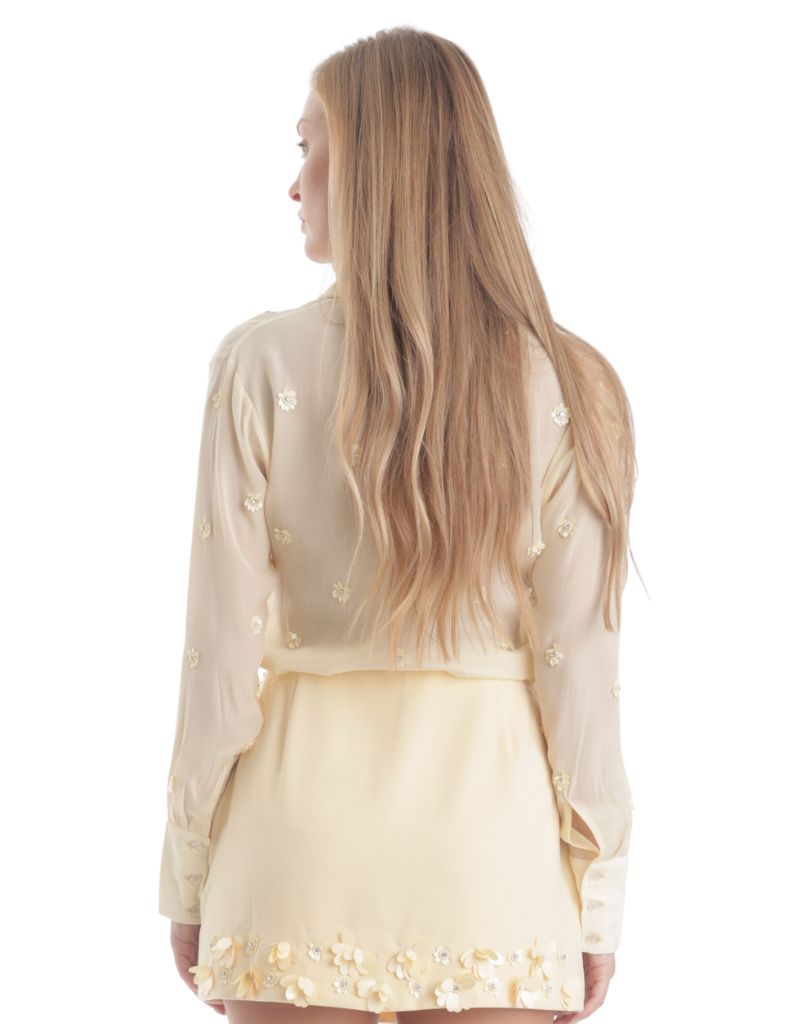 Ayla Embroidered Shirt Pastel Yellow
