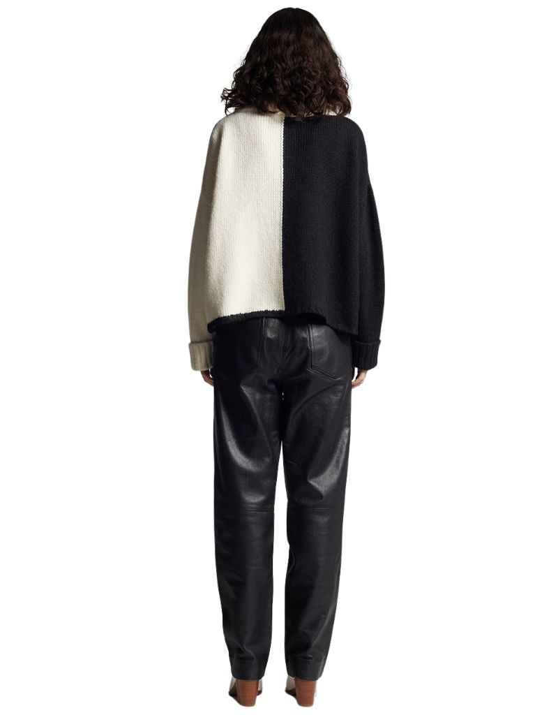 Maeve Sweater Ivory Black Combo