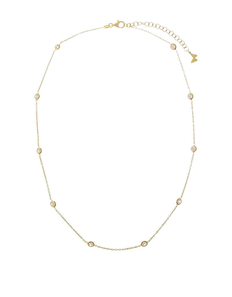 Diamond By The Yard Necklace 16"