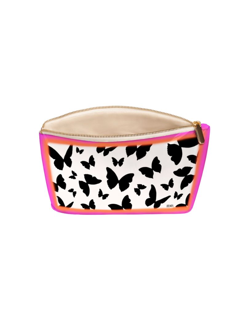 Noir Bloom Medium Makeup Bag Travel Case