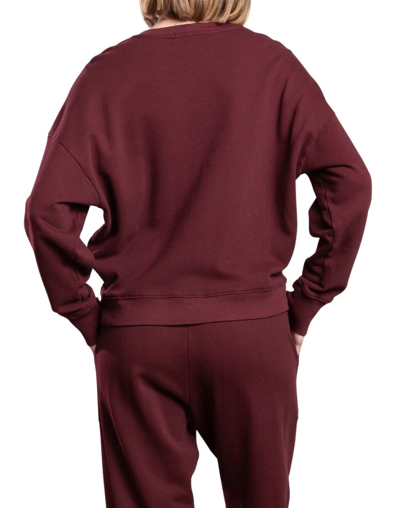 Irene Crewneck In French Terry Marsala F26