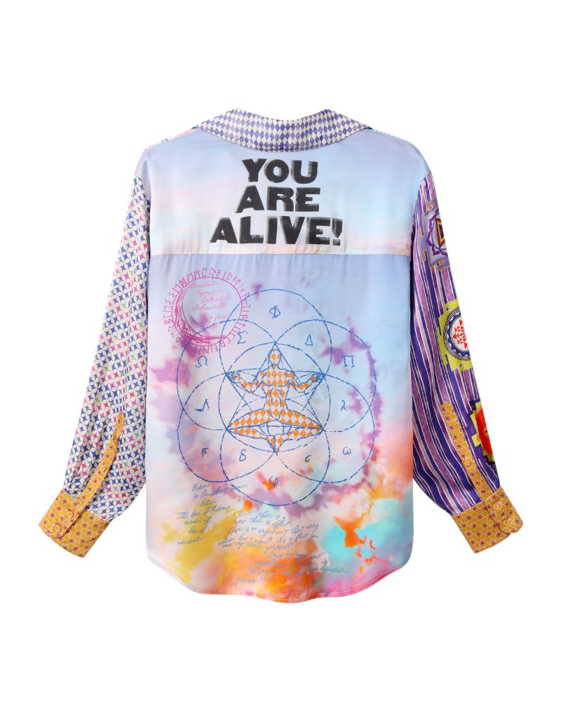 Isabel Printed Shirt Runic Whisper