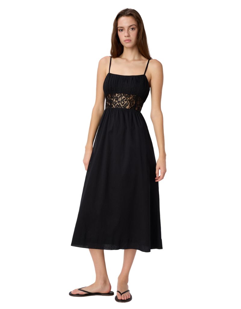Octavia Cotton Dress Black