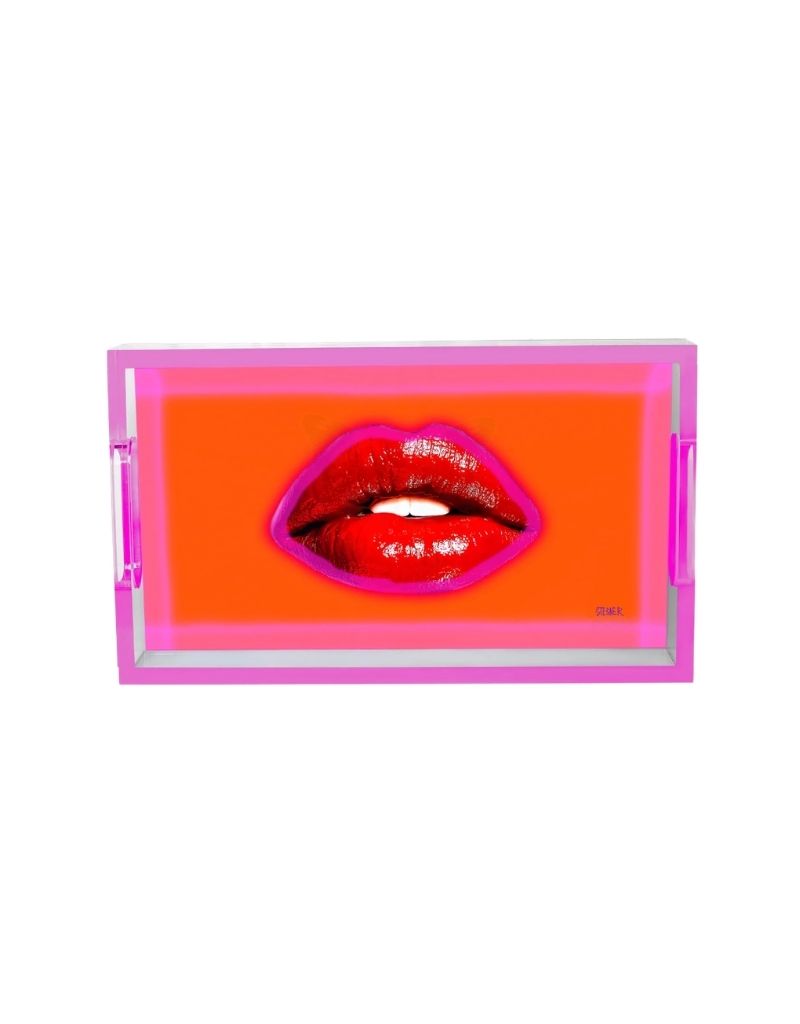 Hot Kiss Acrylic Small Rectangle Tray