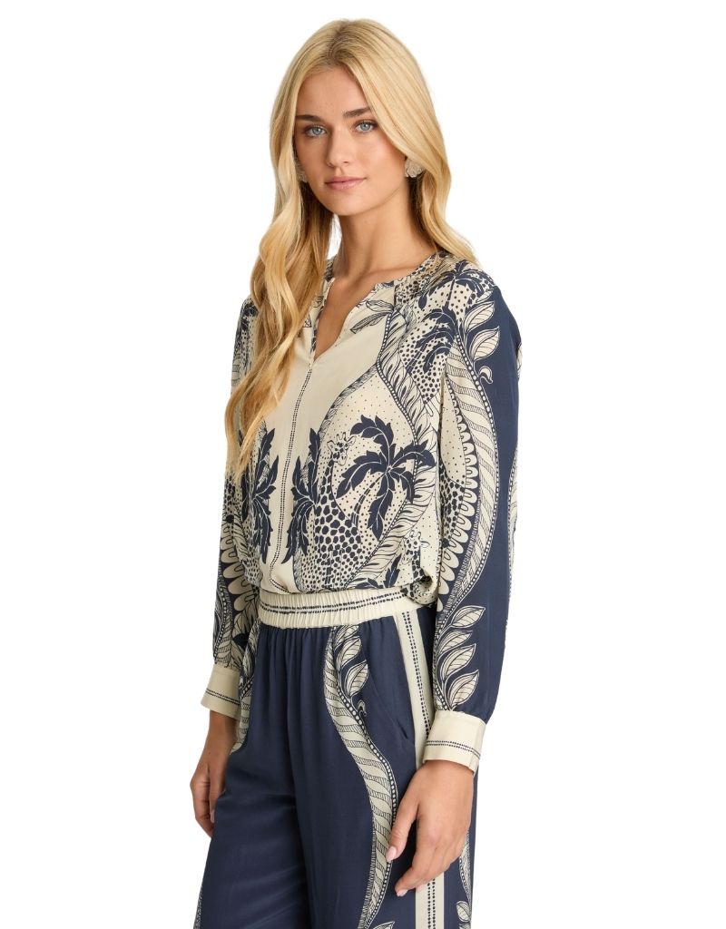 Fern Top in Ink Island