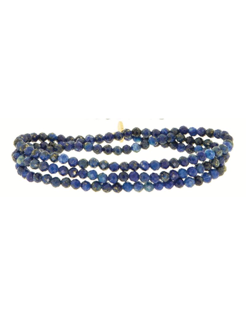 3810B Lapis Semi Precious Stone Stretch Bracelet