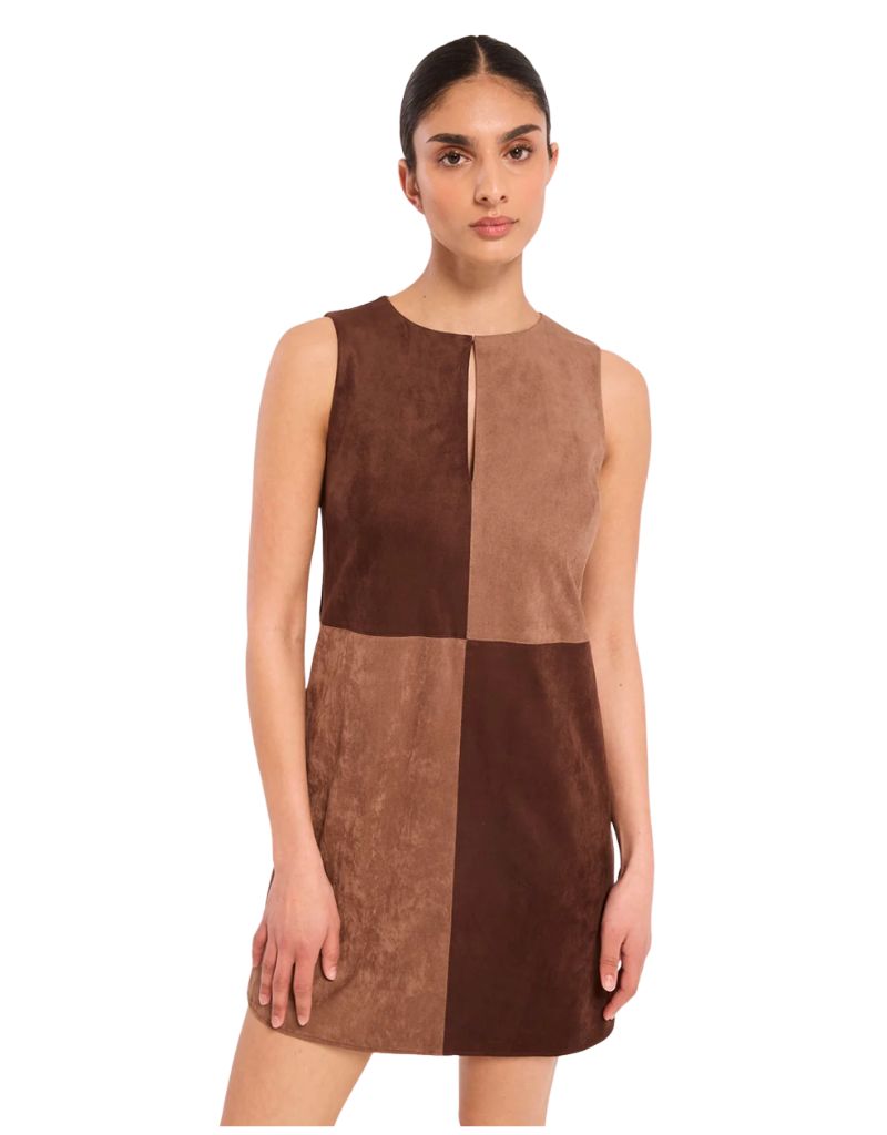Sigrid Dress Faux Suede Mix F26
