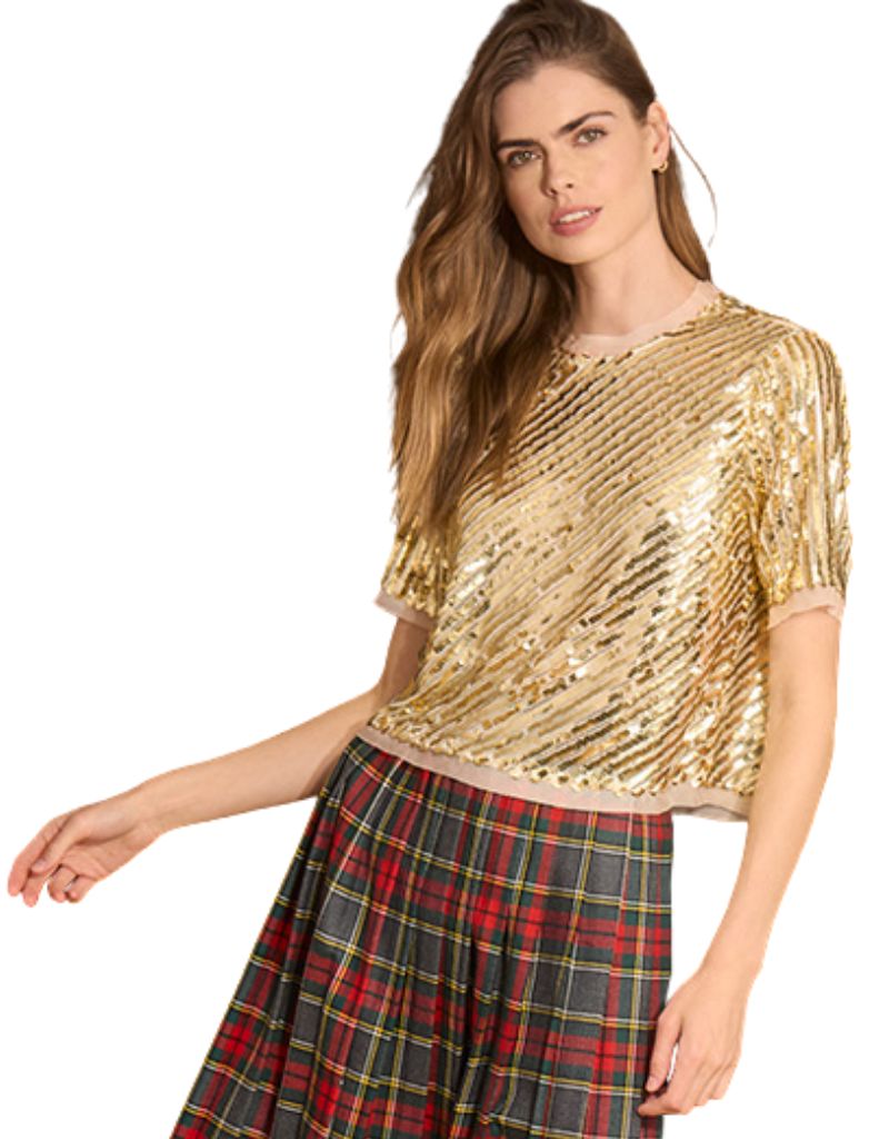 Pixie Top Gold Sequin
