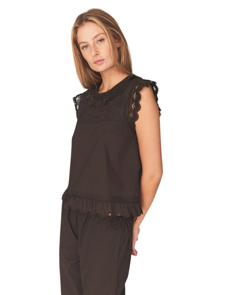 Kirsten Cloth Top Chocolate