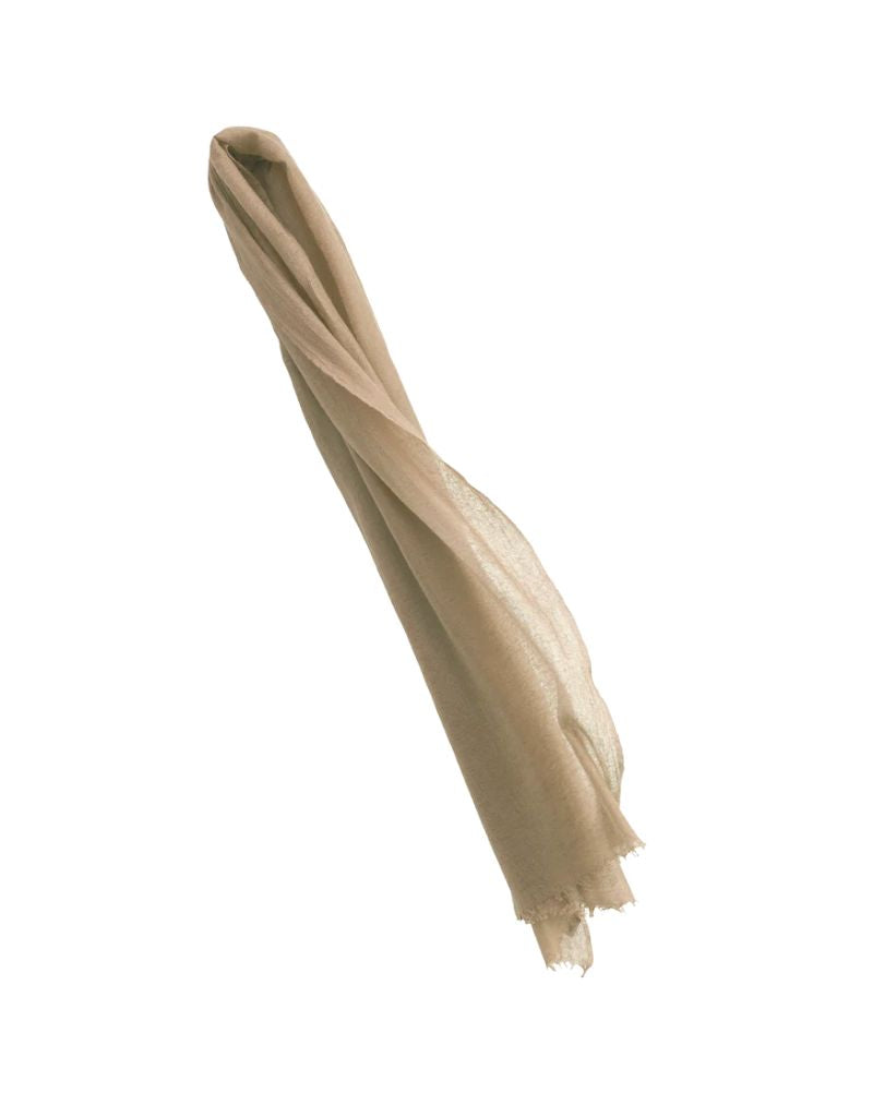 Cashmere Whisper Featherweight Stole Scarf Sand