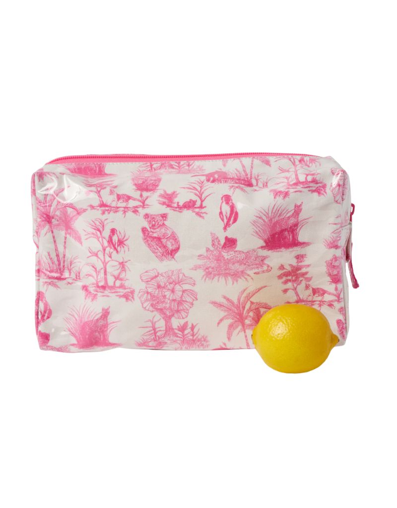 Toile Makeup Bag Pink Large