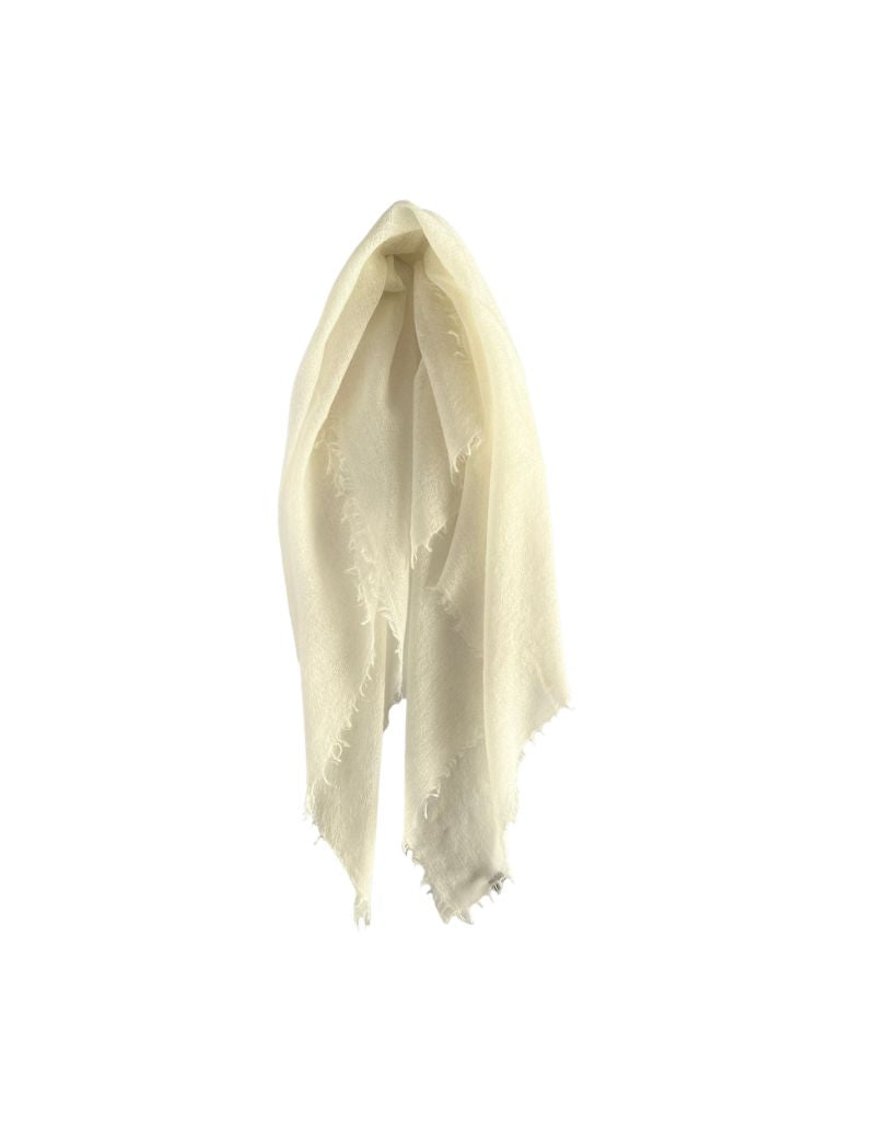 Cashmere Whisper Solid Neckerchief Ivory