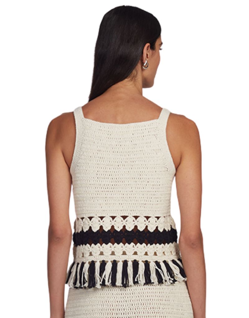 Zelda Top Ivory Black Combo