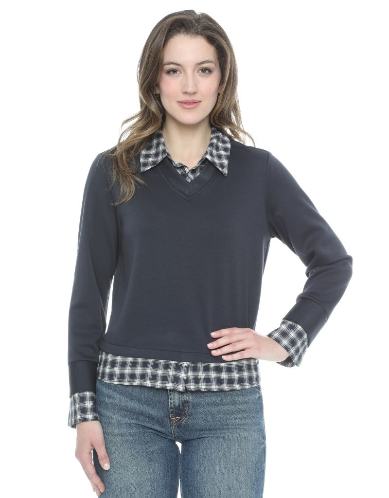 Biana Modal Jersey Sweatshirt Navy F26