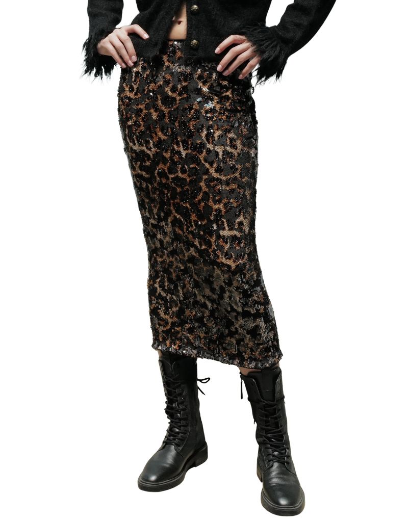 Liza Skirt 3D Leopardo