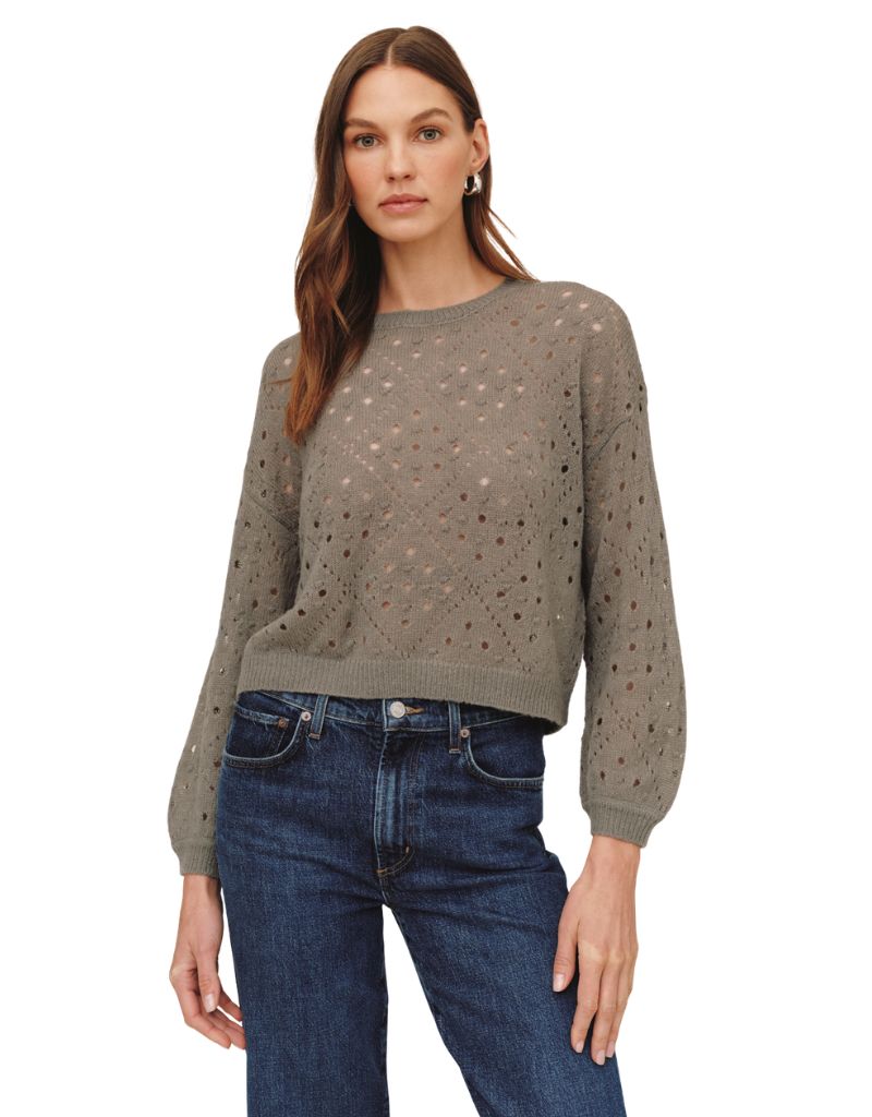 Balloon Sleeve Sweater Shadow Moss