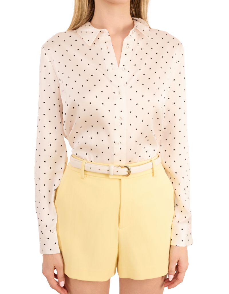 Crosby Silk Blouse Pin Dot