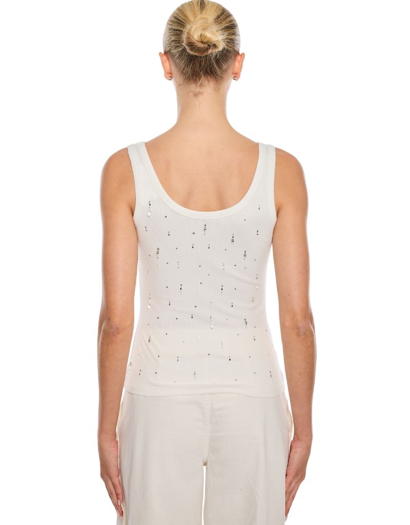 Evita Embellished Top White