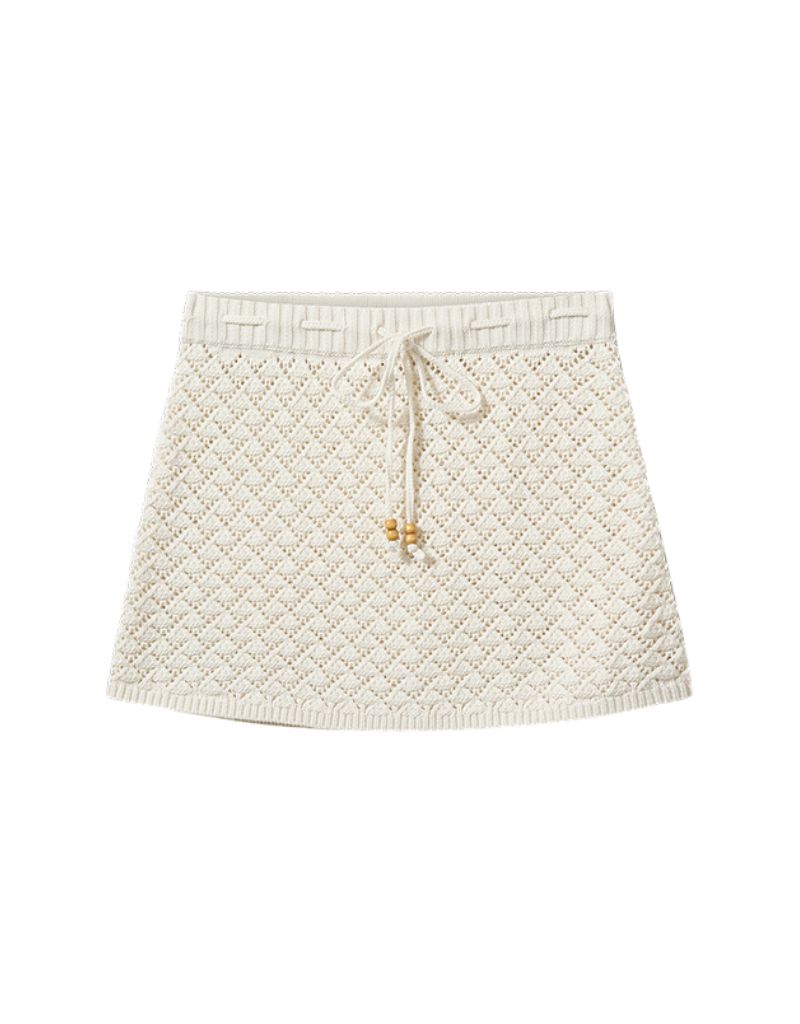 Riviera Mini Skirt Ecru Su26