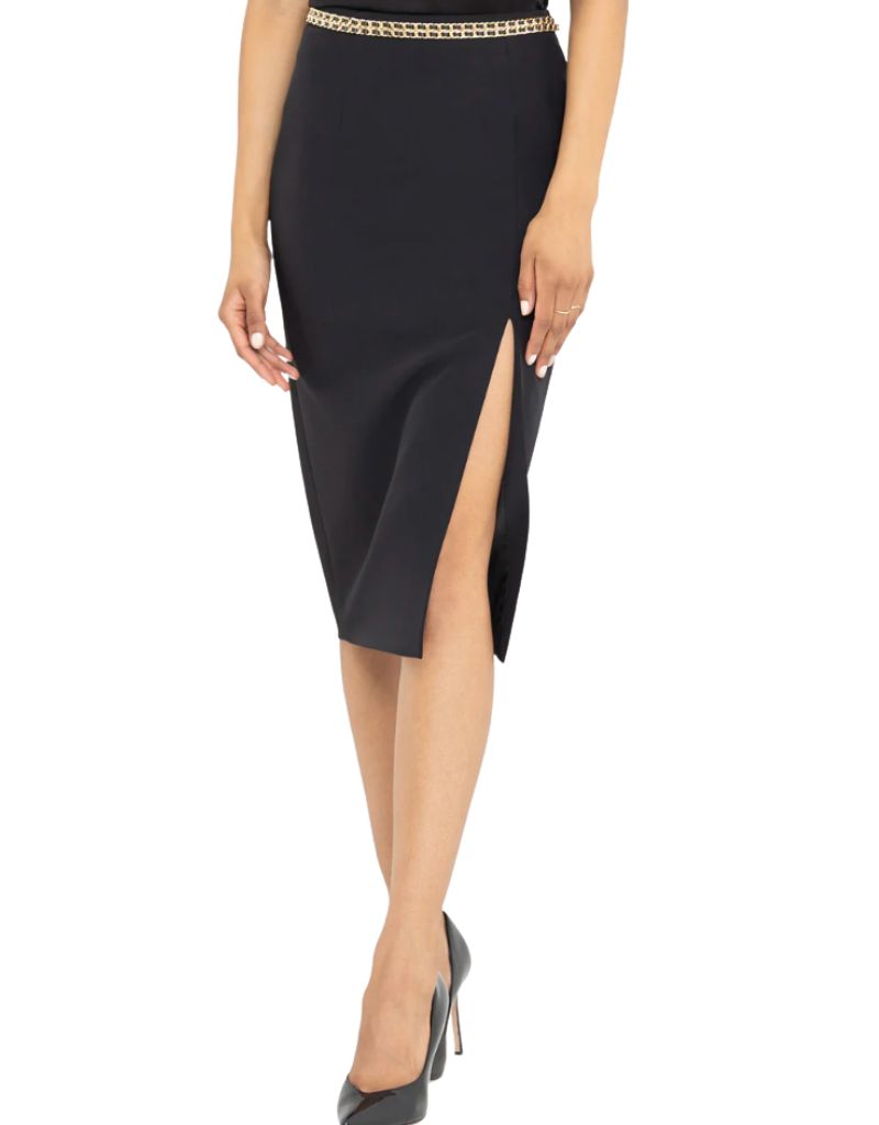 Margery Crepe Skirt Black