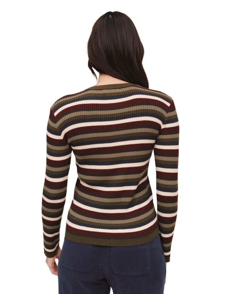Long Sleeve Crew Tee Harvest Stripe