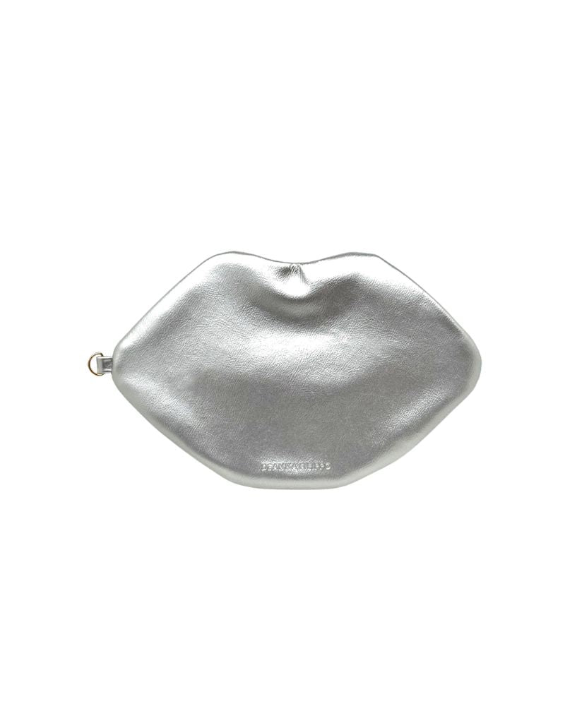 The Blake Metallic Silver Lip Pouch