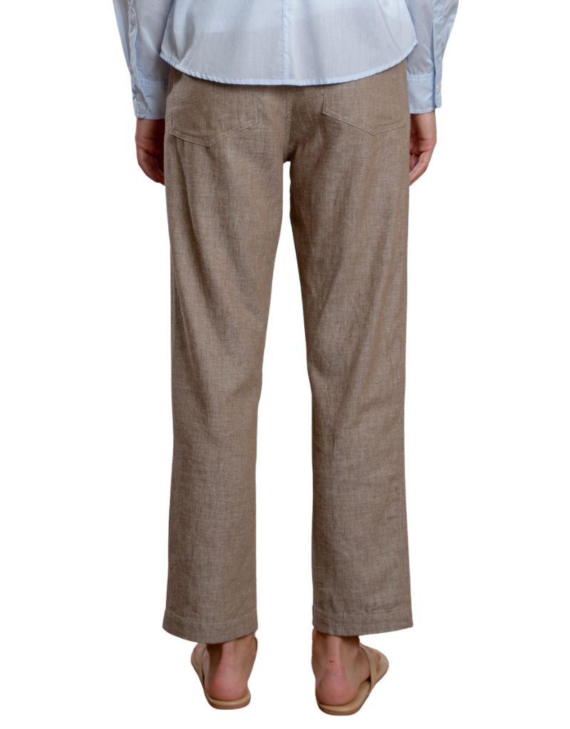 Ellis Pant in Linen Twill Sparrow