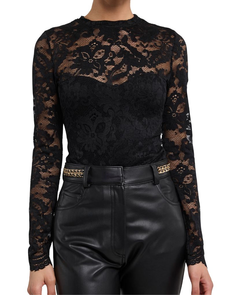 Clayton Lace Top Black