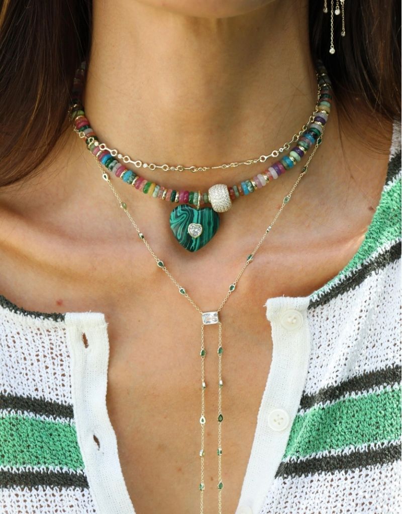 Emerald Tie Lariat