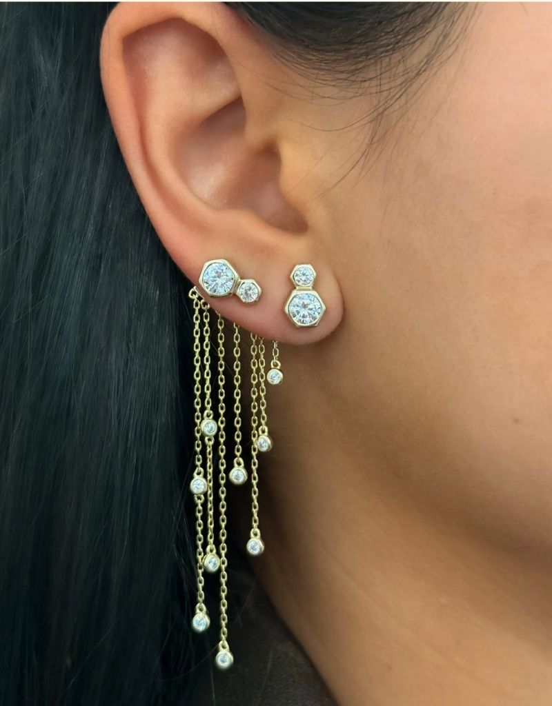 Hex Glow Stud Earrings