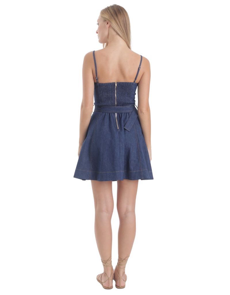Lola Denim Mini Dress 34066 Blue