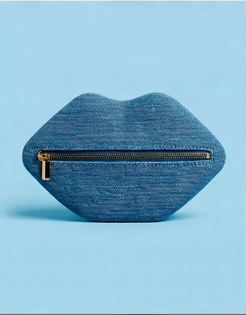 The Blake Mid Blu Denim Lip Pouch