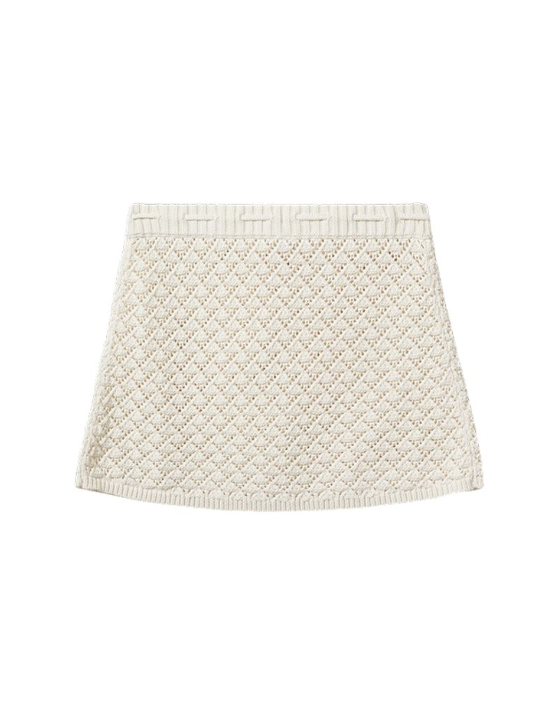 Riviera Mini Skirt Ecru Su26