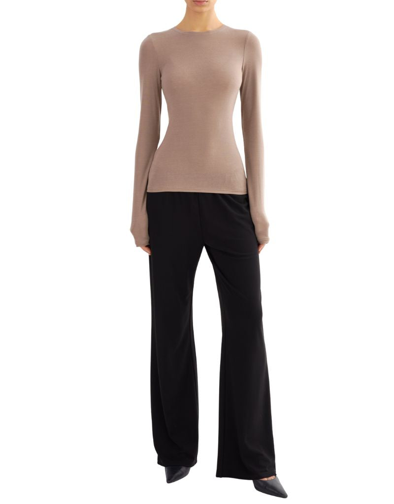 Medora Long Sleeve Top Taupe
