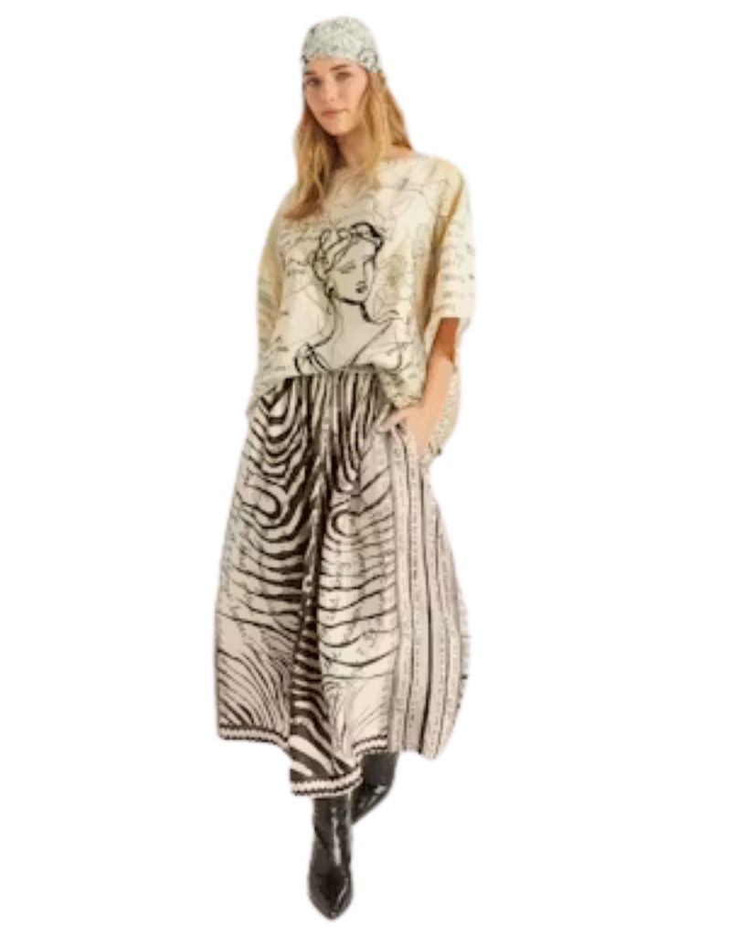 Vanessa Midi Skirt Noir Muse