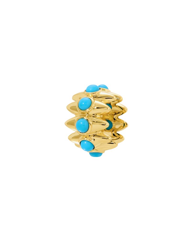 Spike Spacer Gold Turquoise
