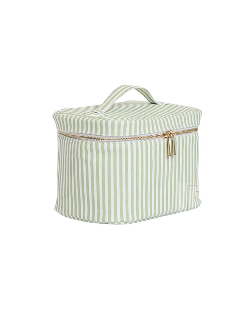 Luxe Vanity Train Case Pimlico Stripe Sage