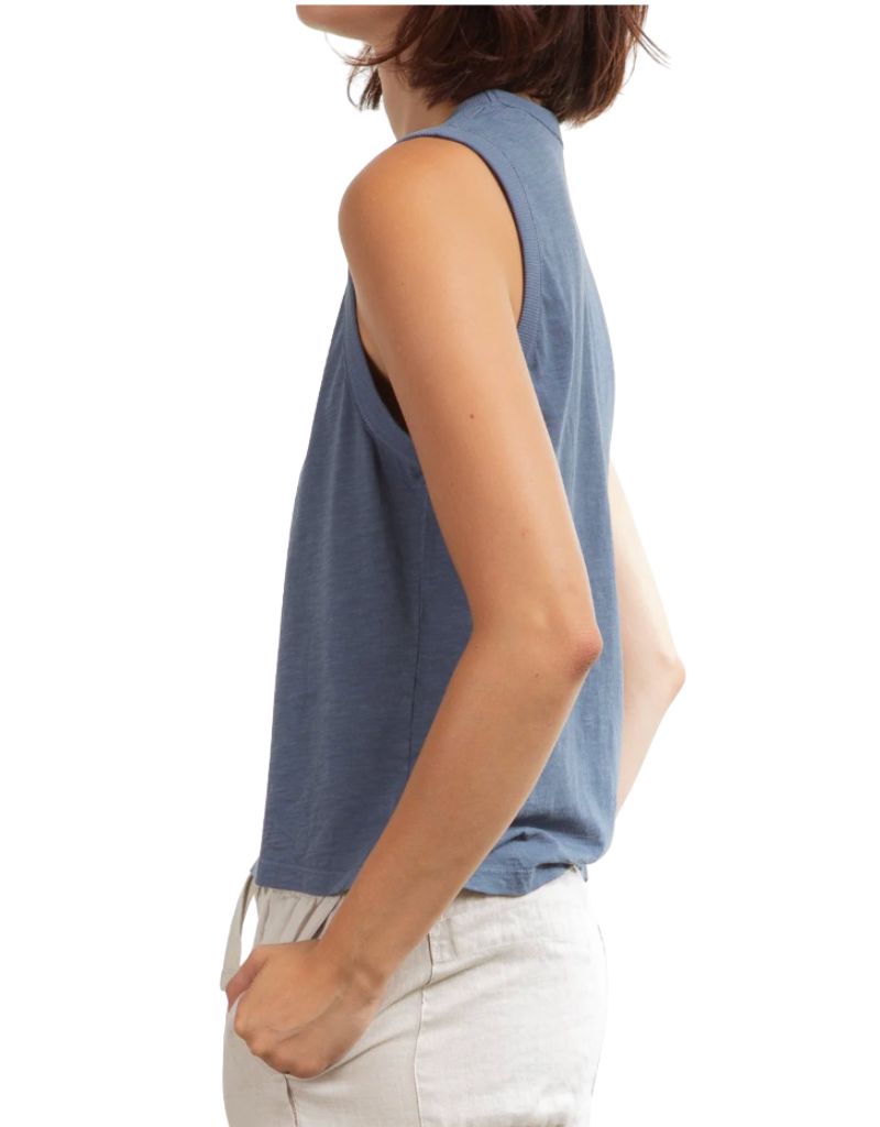 Liv Tank in Supima Slub Denim