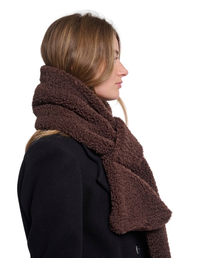 Asho Teddy Scarf Coffee Roast F26