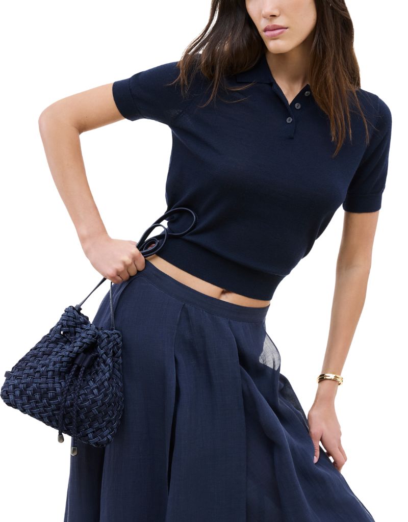 Gramercy Medium Bucket Double Weave Indigo