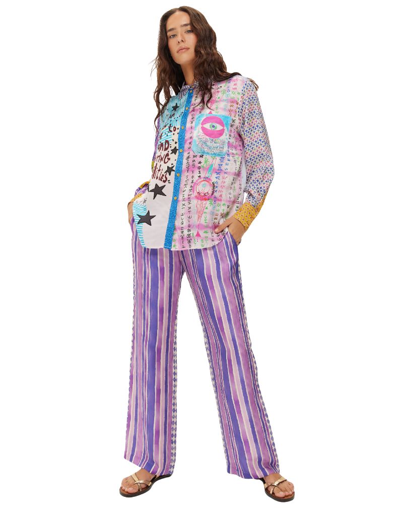 Isabel Printed Shirt Runic Whisper