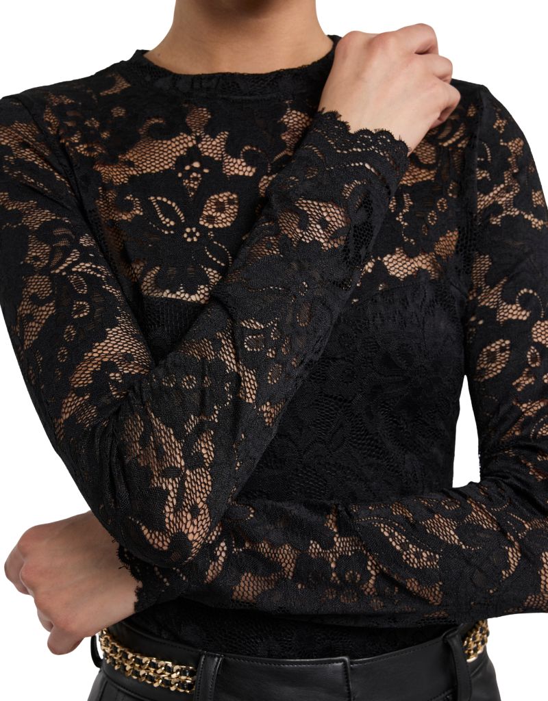 Clayton Lace Top Black