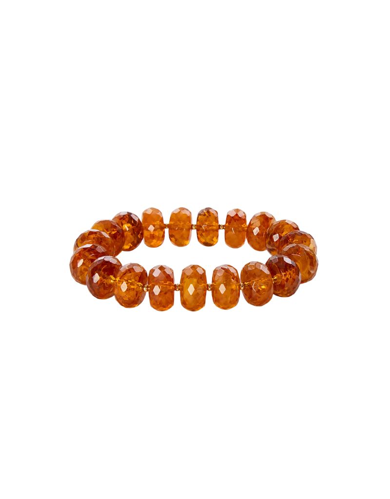 4437B Sienna Resin Bead Stretch Bracelet