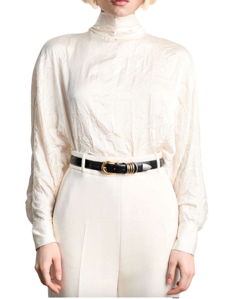 Hollyhock Mixed Metal Belt Black Silver & Gold