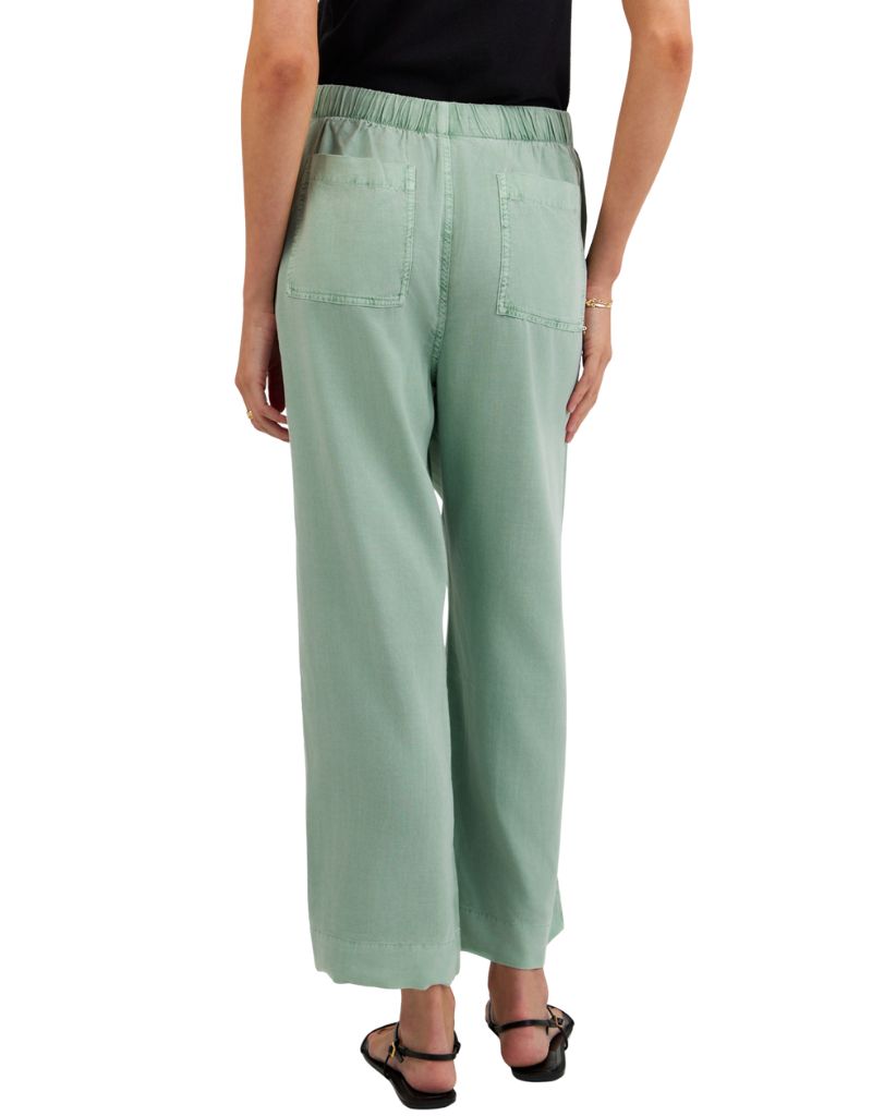 Easy Pocket Wide Leg Crop Oasis Green